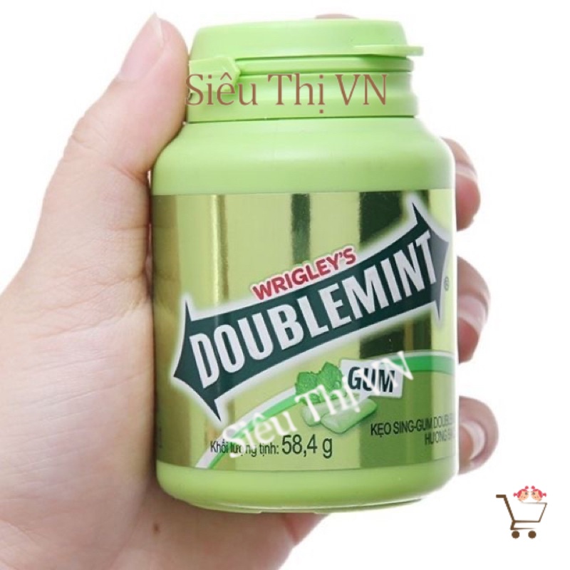 Lọ kẹo singum Doublemint hương bạc hà 58.4g thơm miệng