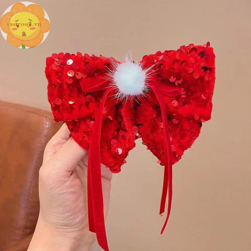 Vastji Kẹp Tóc Hình Vương Miện Nhung Đỏ 3d Phong Cách Trung Hoa Xinh Xắn Cho Nữ vn