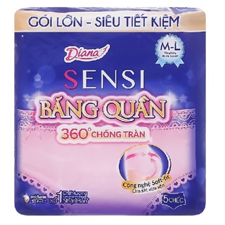 Băng Vệ Sinh Ban Đêm Diana Sensi Dạng Quần Size M-L S-M 2cái - M-L 5cái