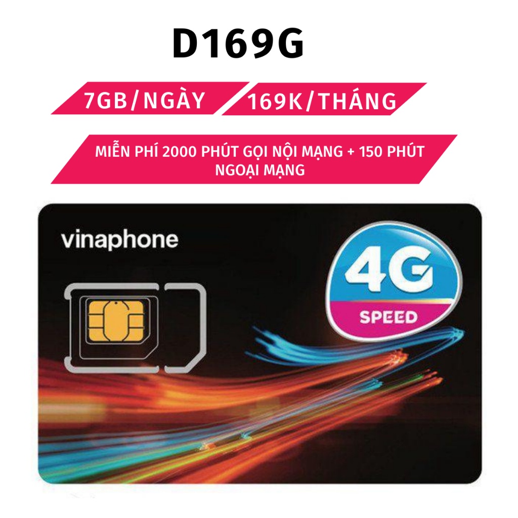 SIM VINA MIỄN PHÍ DATA VÀO MẠNG + NHIỀU PHÚT GỌI NỘI NGOẠI MẠNG PHÍ GIA HẠN CỰC RẺ - SIM VD90 BIG120 D169G