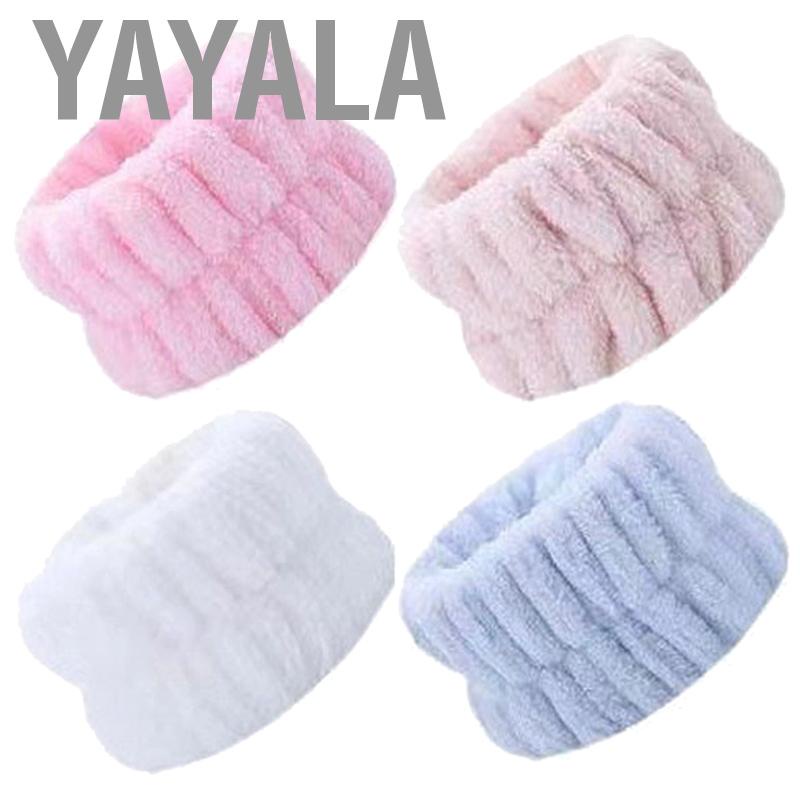 Yayala Face Washing Wristband Strong Water Absorption Flannel Breathable Light Skin Friendly Wrist Wash Band