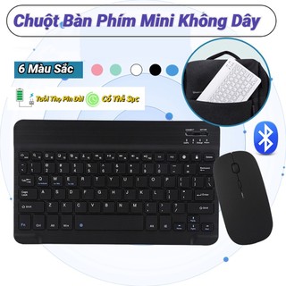 Chuột bàn phím mini không dây đa màu có thể chọn ios, android, windows, đèn led chuột bàn phím bluetooth