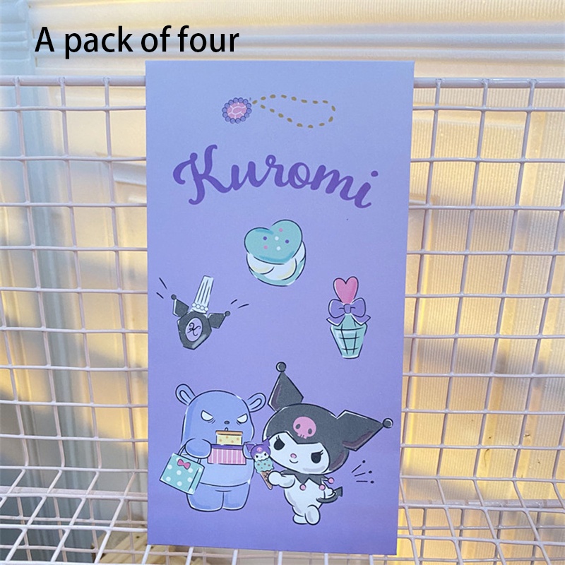 Bộ 4 Bao Lì Xì Đỏ Hoạt Hình sanrio melody 2024