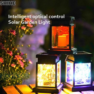 Shihe đèn năng lượng mặt trời led đèn sân vườn đèn chùm chống thấm nước điều khiển ánh sáng thông minh