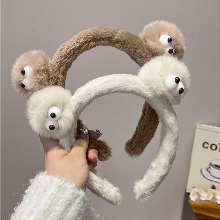 Băng Đô Rửa Mặt Chống Trượt Hình Đôi Mắt To Bằng Lông Nhung Dễ Thương Xinh Xắn 2024