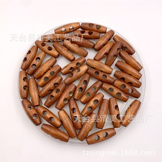 Nút gỗ - khuy gỗ trụ dài - 2 màu - nâu , đen