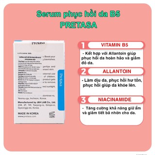 Serum Cấp Ẩm Phục Hồi Da Pretasa B5 30ml
