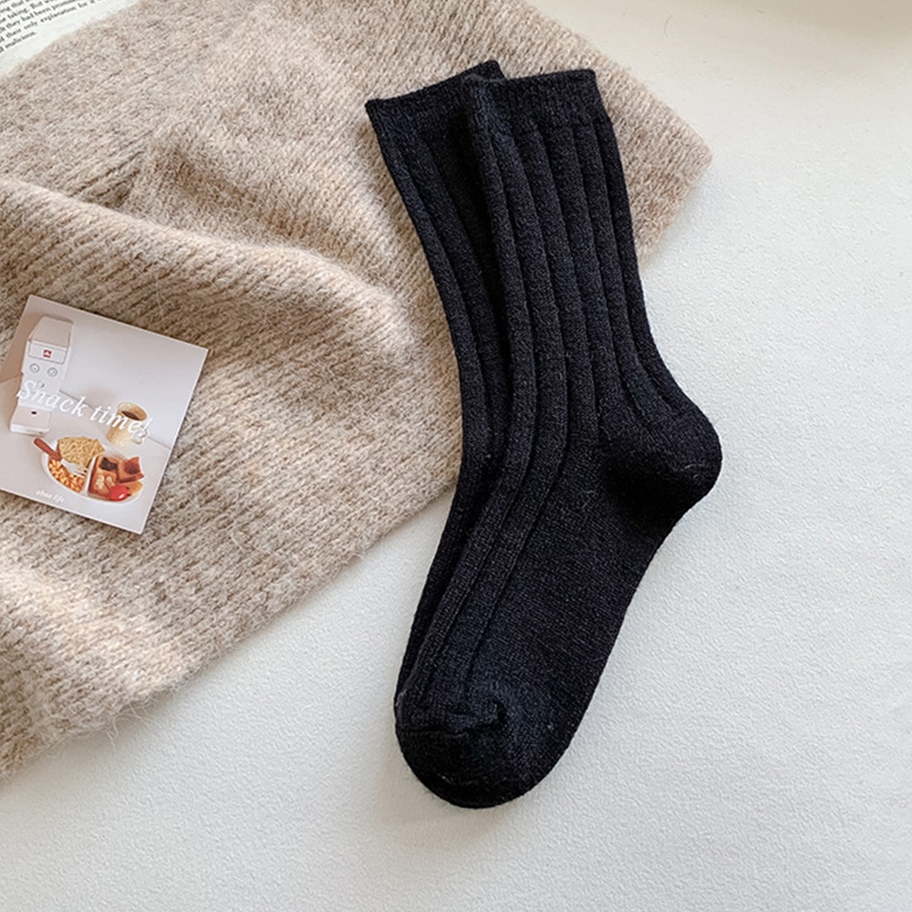 Đôi Tất Chân Len Dày Màu Trơn Thời Trang vintage