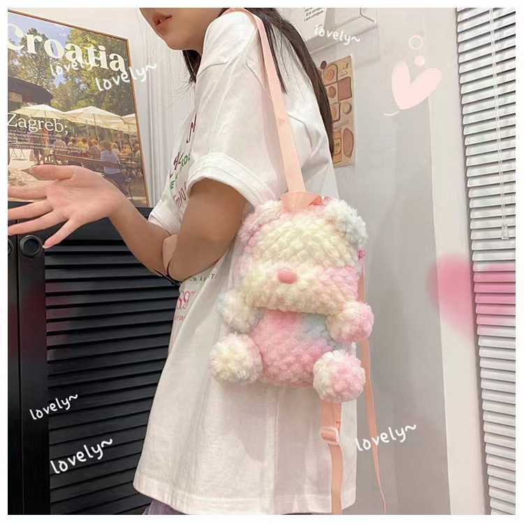 MOUSOON Túi Đeo Chéo Hình Gấu Hoạt Hình Nhiều Màu Sắc Dễ Thương