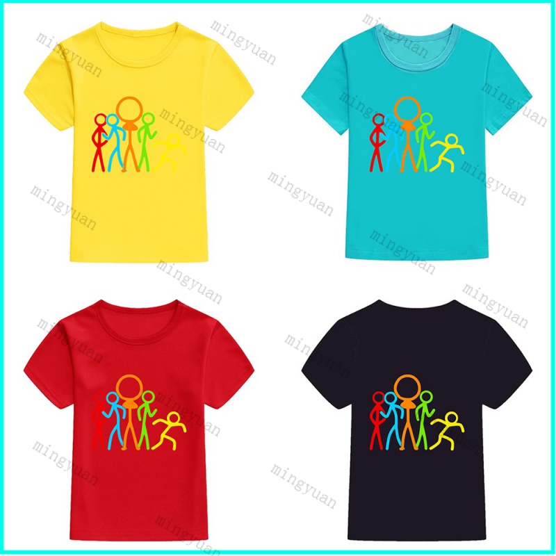 Mingyuan alan becker design 4 Áo Thun Tay Ngắn Dáng Rộng unisex