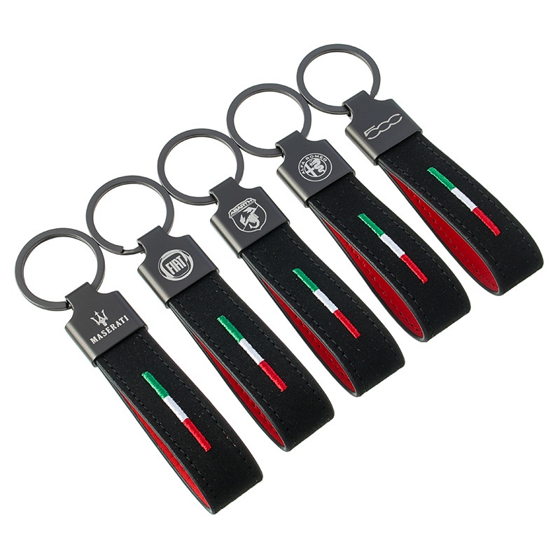 Móc Chìa Khóa Bằng Da Lộn Cho fiat 500 abarth logo zerocento 1100 Scorpion