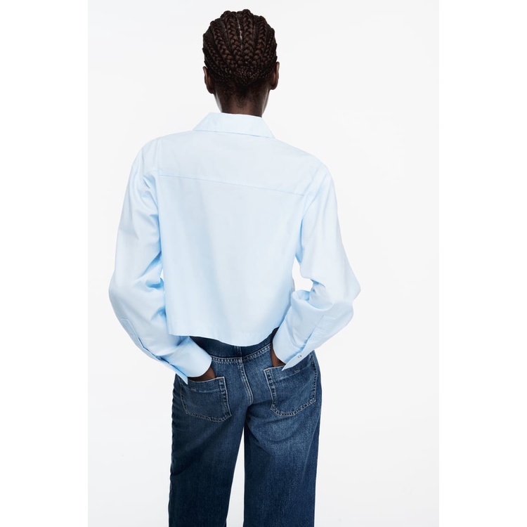 Áo sơ mi croptop Zara authentic