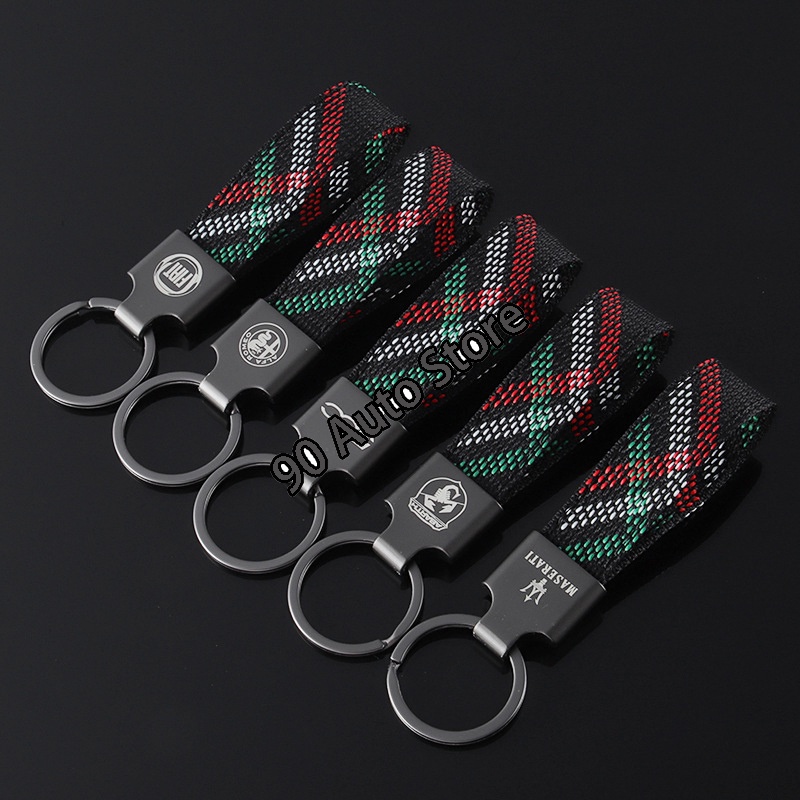 Móc Chìa Khóa Bằng Vải oxford Hình Bọ Cạp Cho fiat 500 abarth logo zerocento 1100