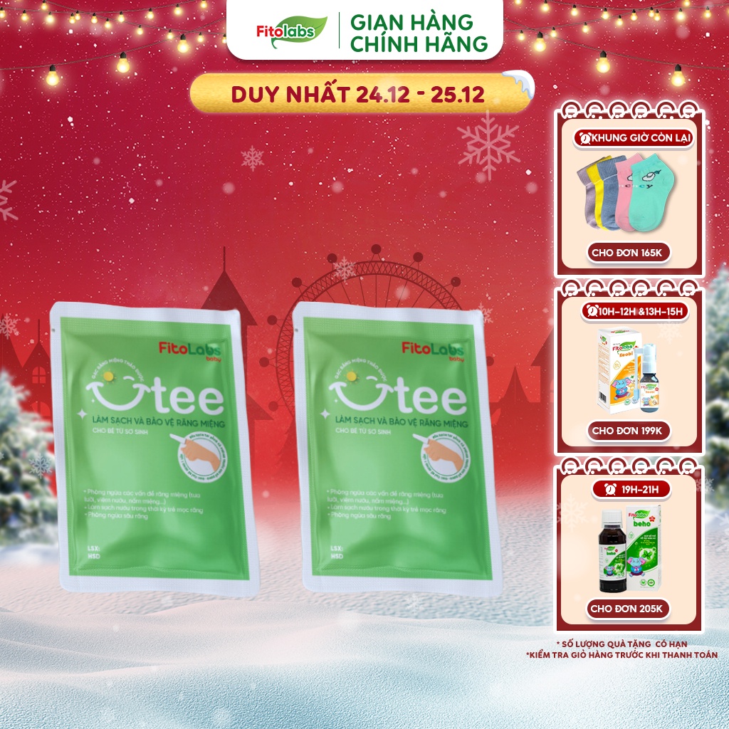 (GIFT ) Mẫu Thử 2 Gói Gạc Rơ Lưỡi Fitolabs Otee Giúp Vệ Sinh Khoang Miệng An Toàn Cho Bé Từ Sơ Sinh