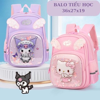 Cặp sách balo cho học sinh tiểu học Kitty Kuromi 36x27x19