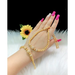 Combo dây chuyền lắc tay bi mạ vàng 18k