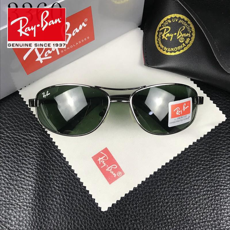 Kính râm tia cực tím Rayban Pilot Rayban rb3360 G15 chính hãng 2019 có vỏ