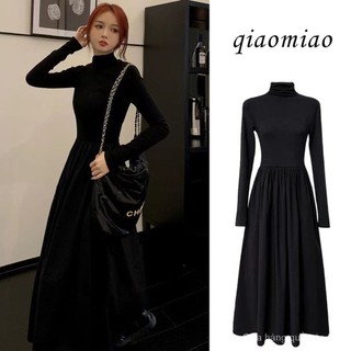 Đầm Lưng Cao Phong Cách Hepburn Thời Trang Xuân Thu Kiểu Pháp Mới Cho Nữ