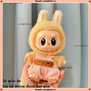 15cm 17cm quần áo Labubu Quần yếm màu hồng Labubu V1 V2 Baby Three V3 Mini Baoao Liila Luky Cat