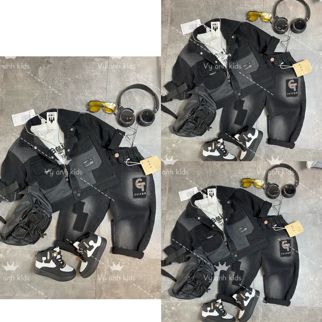 Áo khoác jeans cao cấp cho bé 8881