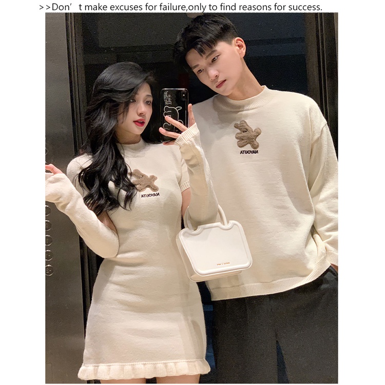 Áo Sweater Cặp Đôi Phong Cách Ngọt Ngào Thời Trang Thu Đông island-2023
