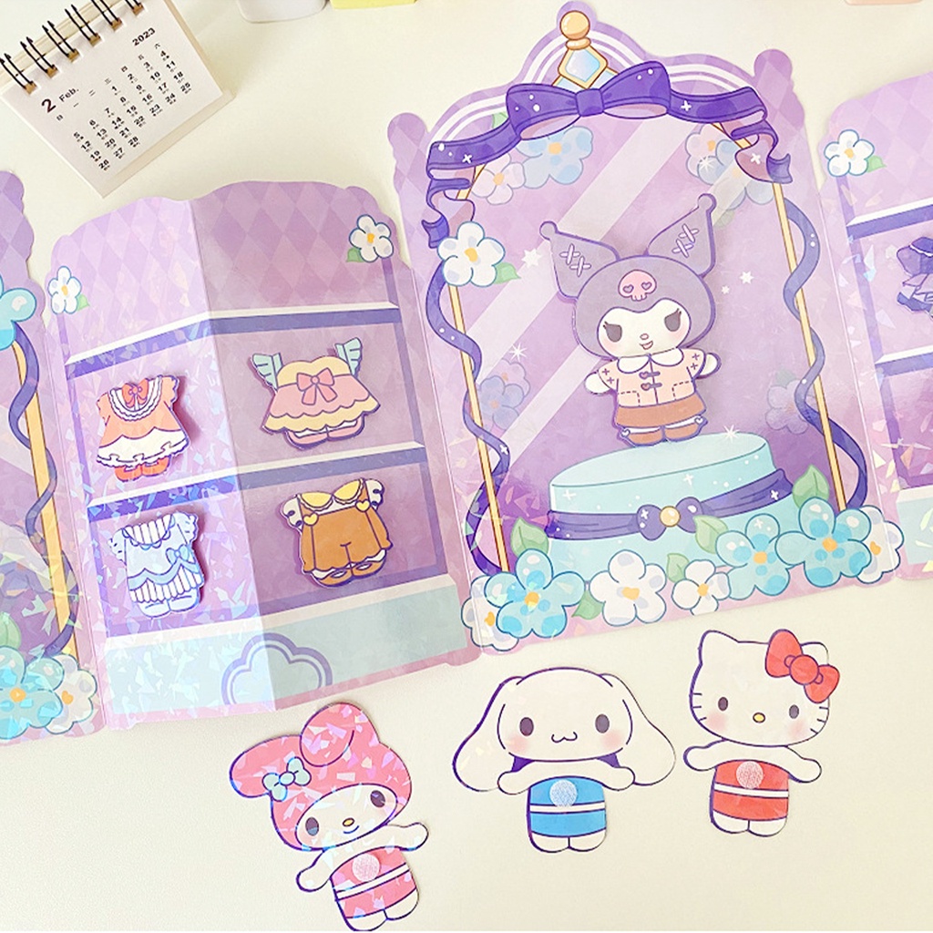 Sanrio Miếng Dán Trang Trí Quần Áo Búp Bê Màu laser Không Cắt diy tz060