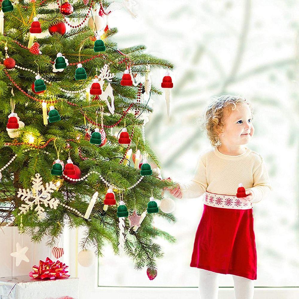 Set 10 Mũ Len mini Nhiều Màu Sắc Dùng Làm Quà Giáng Sinh