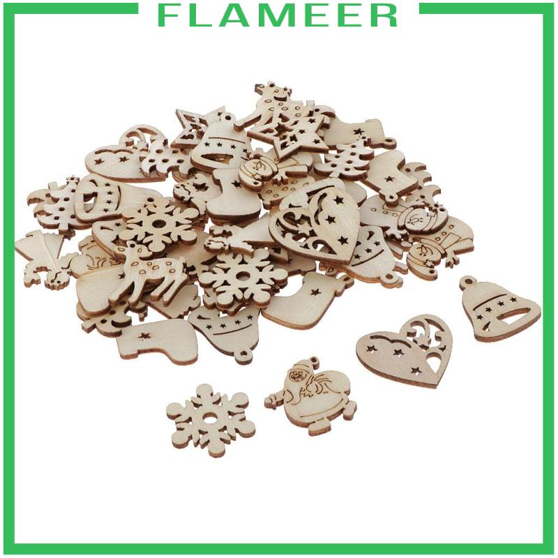 Set 50 Ngôi Sao Gỗ Gồm 50 Mảnh Ghép Hình Trang Trí Cây Thông Noel