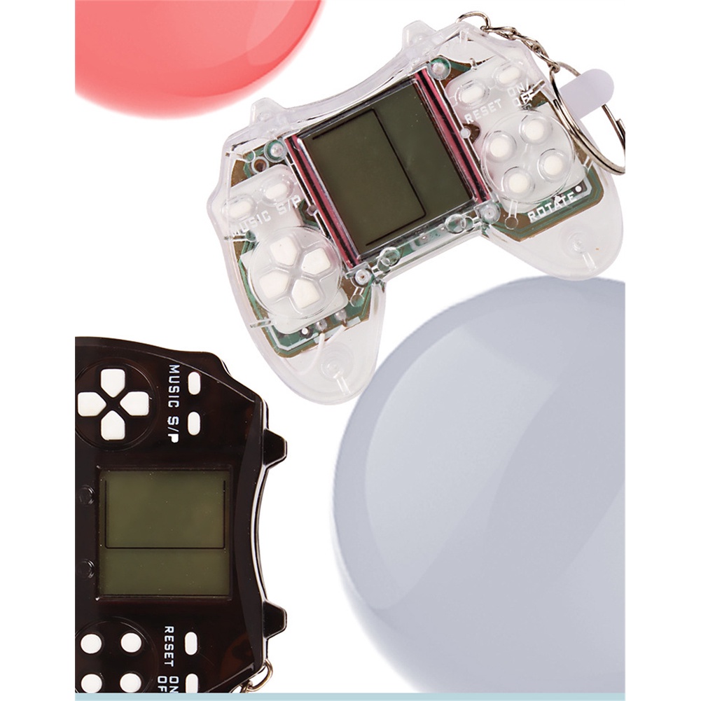 Máy chơi game cầm tay Tetris di động Máy xoắn trứng mini Mặt dây chuyền móc chìa khóa Máy chơi game video cổ điển Tương thích TV 4K