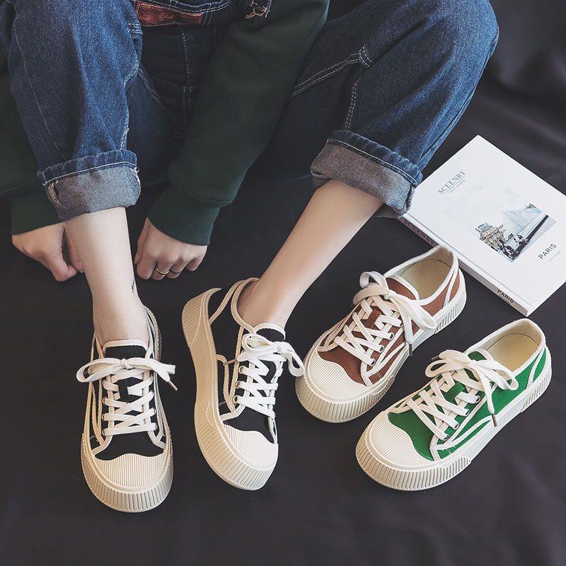 Giày Thể Thao canvas Đế Dày Thời Trang Xuân Thu 2023 Phong Cách Mới Cho Nữ