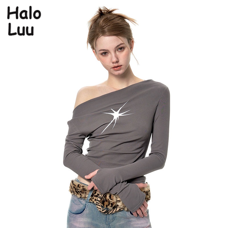 Halo  Luu áo phông áo thun nữ croptop baby tee Thời trang hàn quốc WTX2390AFB 36Z230908