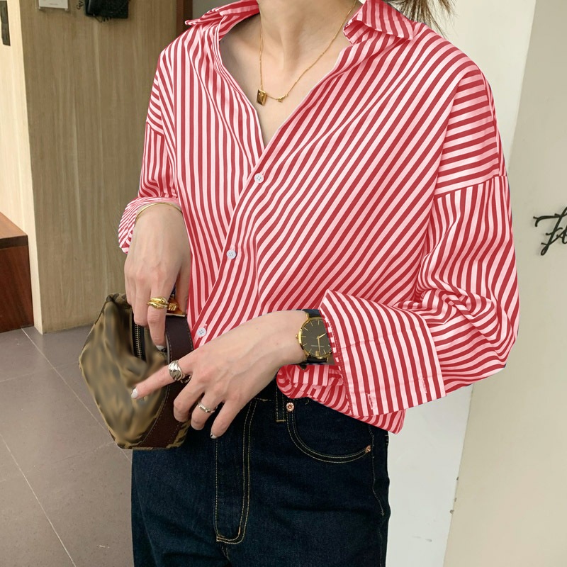 Zanzea Áo Sơ Mi Nữ Dài Tay Cổ Bẻ Thời Trang Hàn