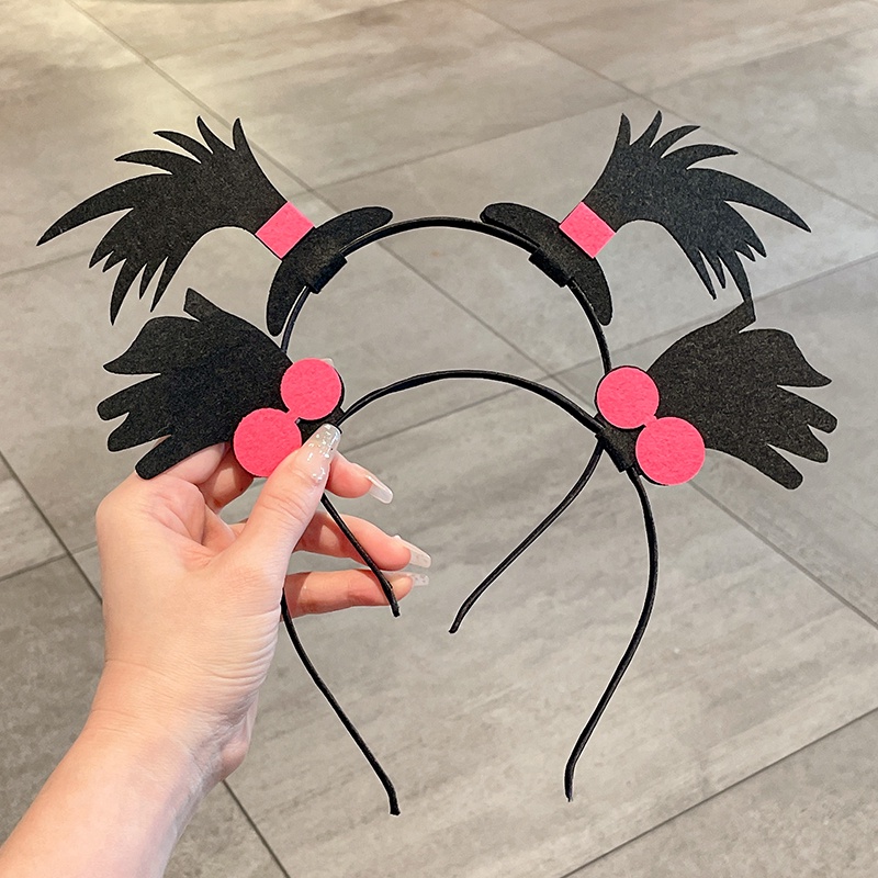 Cài Tóc Hình Sừng Quỷ Đen Vui Nhộn Cho halloween