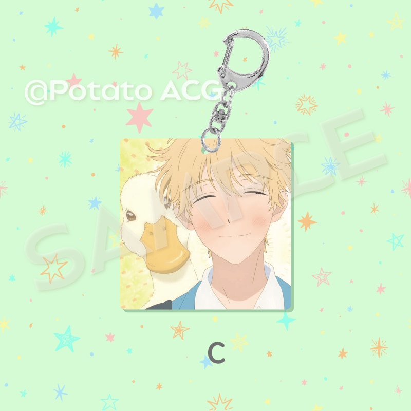 Móc khoá Anime Manga Skip and Loafer Square Pendant Anime Iwamura Mitsumi Shima Sousuke Kawaii Acrylic dễ thương