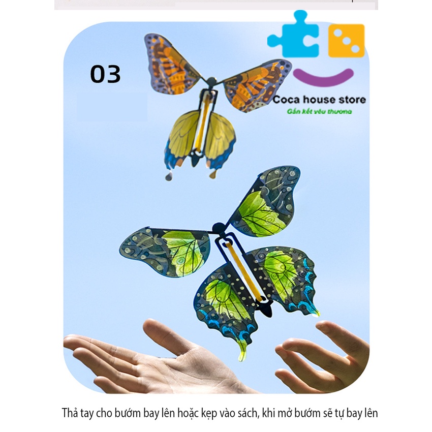Bộ Đồ Chơi Bướm Bay Ma Thuật Sáng Tạo DIY Tô Màu Cho Bướm, Đồ Chơi handmade tặng kèm bút chì màu, bút óng ánh