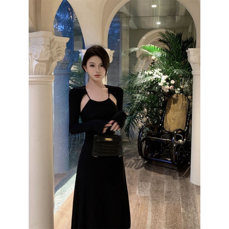 Đầm Dài Dáng Chữ a Hở Lưng Thanh Lịch Phong Cách Pháp Thời Trang Mùa Xuân Cho Nữ