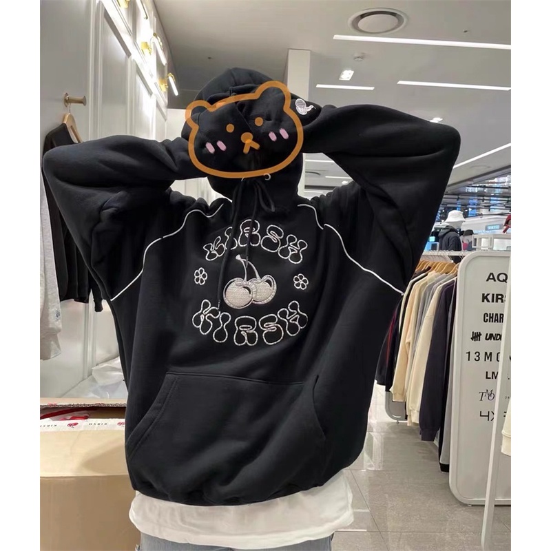 Kirsh-áo Hoodie Lông Cừu Mỏng Thêu Họa Tiết Hoàn Hảo Cần Thiết Cho Du Lịch Hàng Ngày Cho Nam Và Nữ