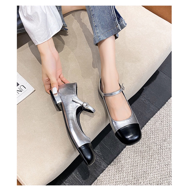 Giày Búp Bê mary jane Da Mềm Mũi Tròn Thời Trang Cho Nữ