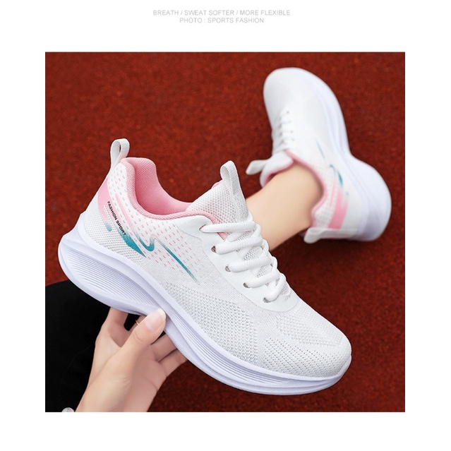 Giày Thể Thao Đế Mềm Phối Lưới Thoáng Khí Thoải Mái Cho Nữ af4111