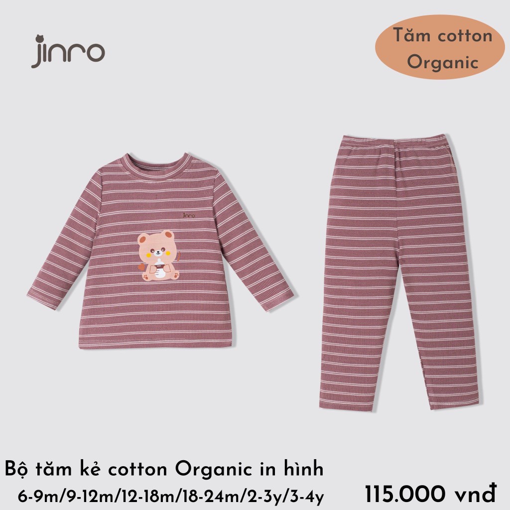 Bộ Jinro dài tay vải tăm cho bé trai bé gái