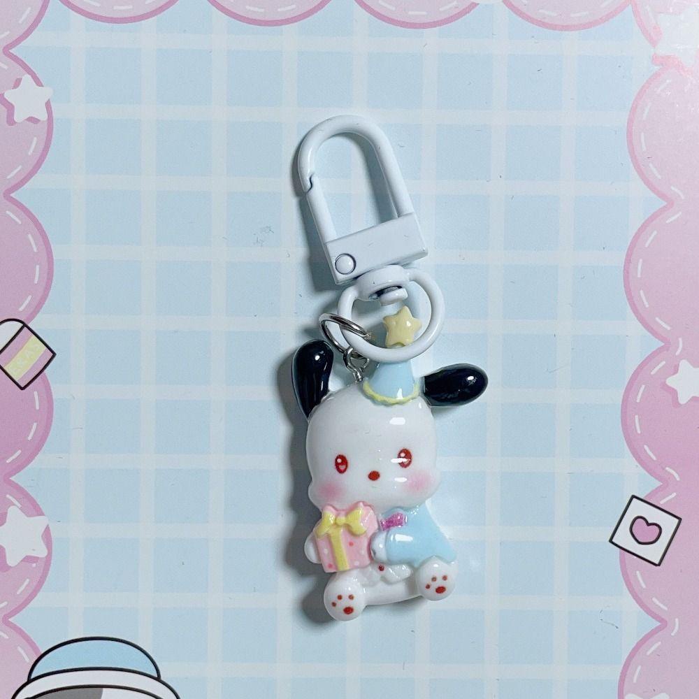 Pinou kuromi Móc Chìa Khóa Bằng Nhựa resin Mặt Hình Thỏ cinnamoroll Hoạt Hình Dễ Thương Cho Cặp Đôi my melody