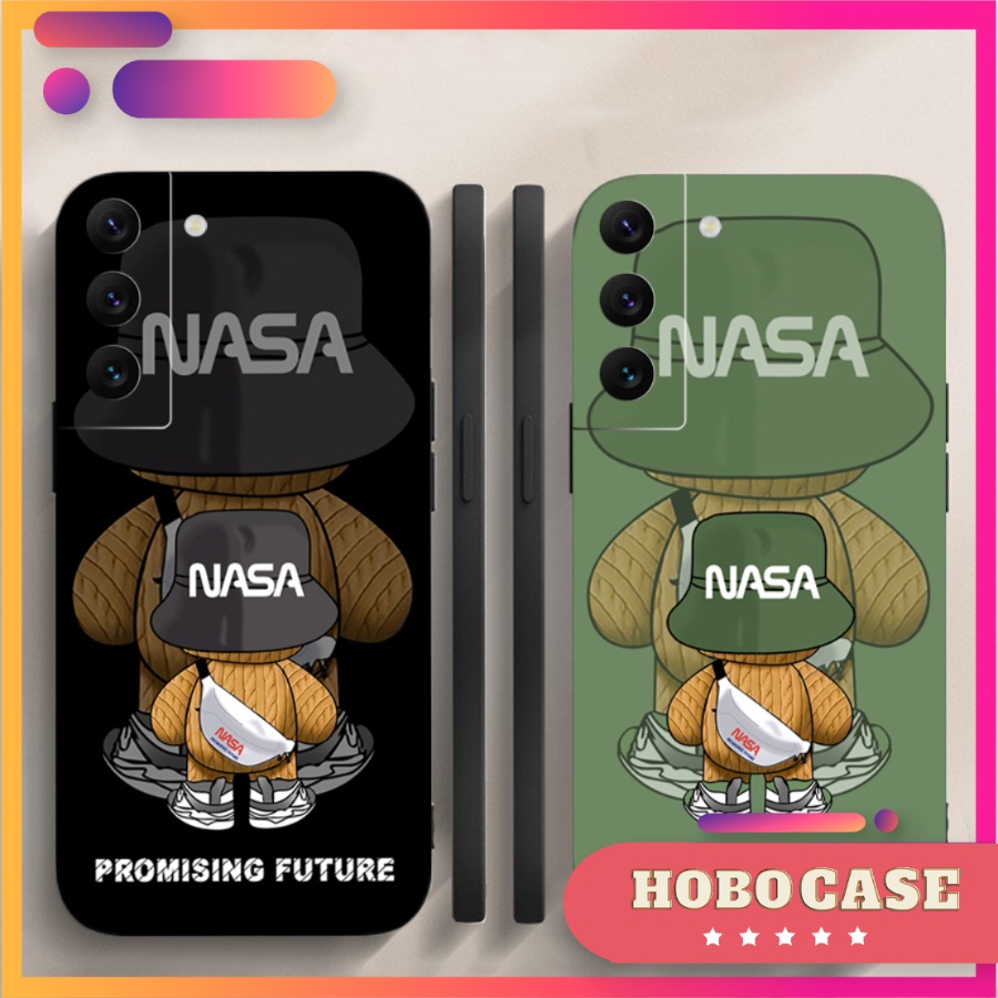Ốp lưng Samsung Galaxy S21, S21 Plus, S21 FE, S22, S22 Plus  cạnh viền vuông, có bảo vệ camera in hình NASA