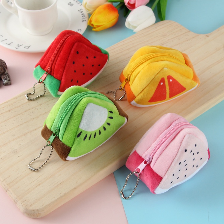 Ví tiền xu túi nhỏ của phụ nữ Hình trái cây dễ thương