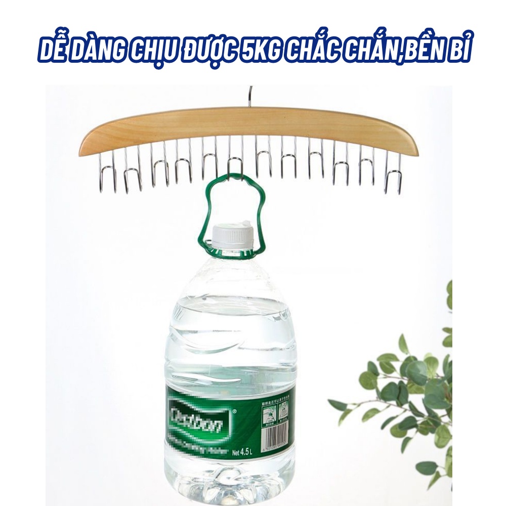 Móc Gỗ Treo Đồ Lót, Khăn , Thắt Lưng, Cà Vạt, Áo 2 Dây Đa Năng Tiện Dụng Cho Gia Đình