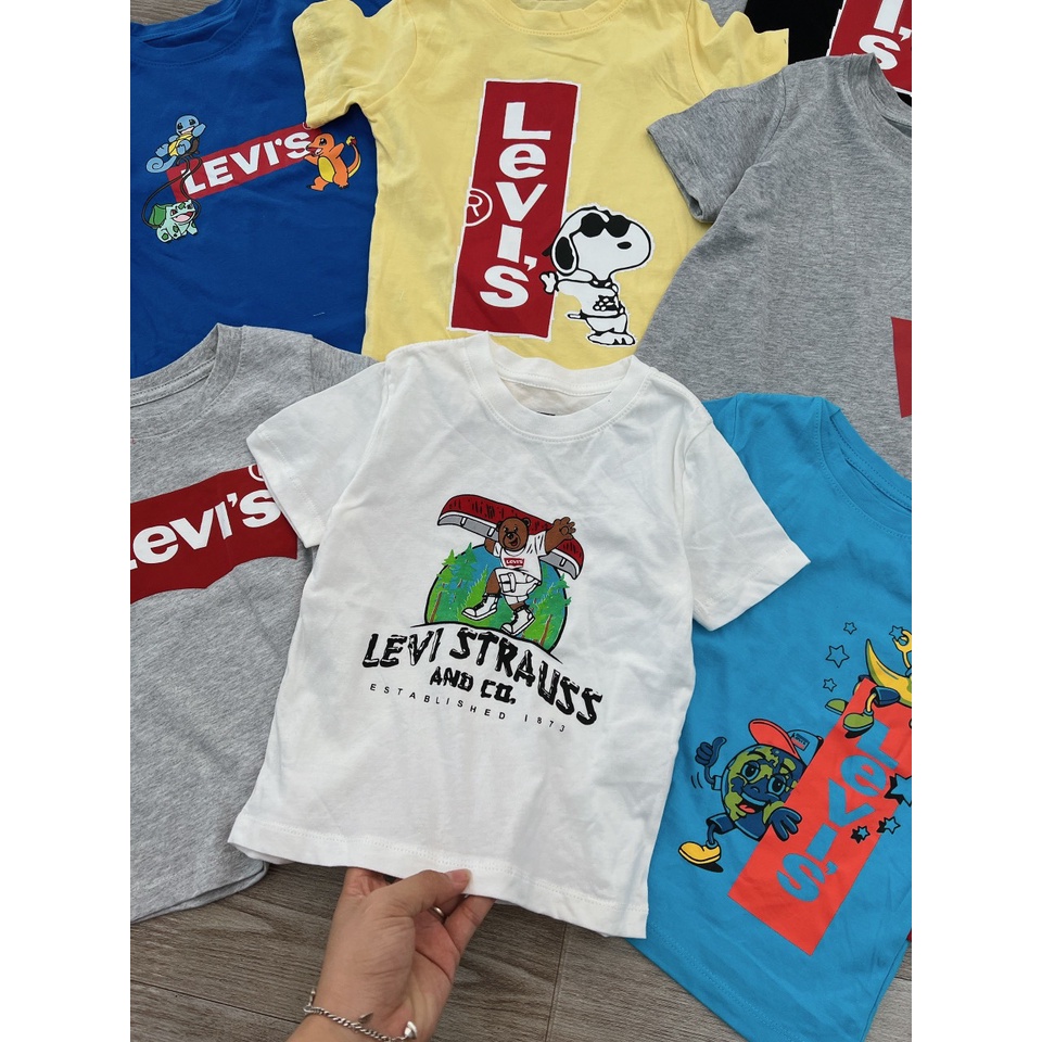 Áo thun L hoạt hình vui nhộn cho bé