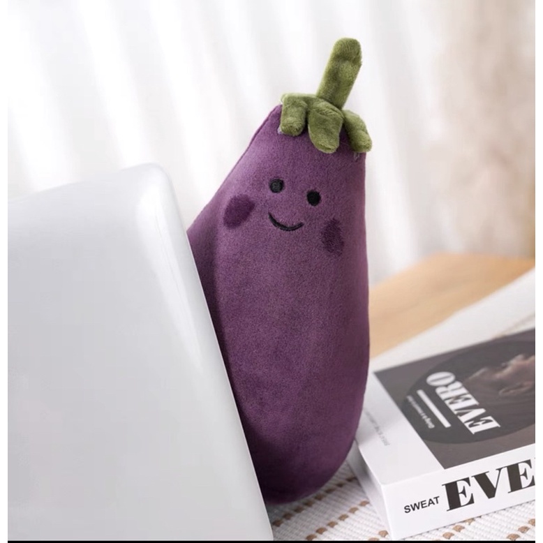 Gấu bông quả cà tím, móc khoá quả cà tím