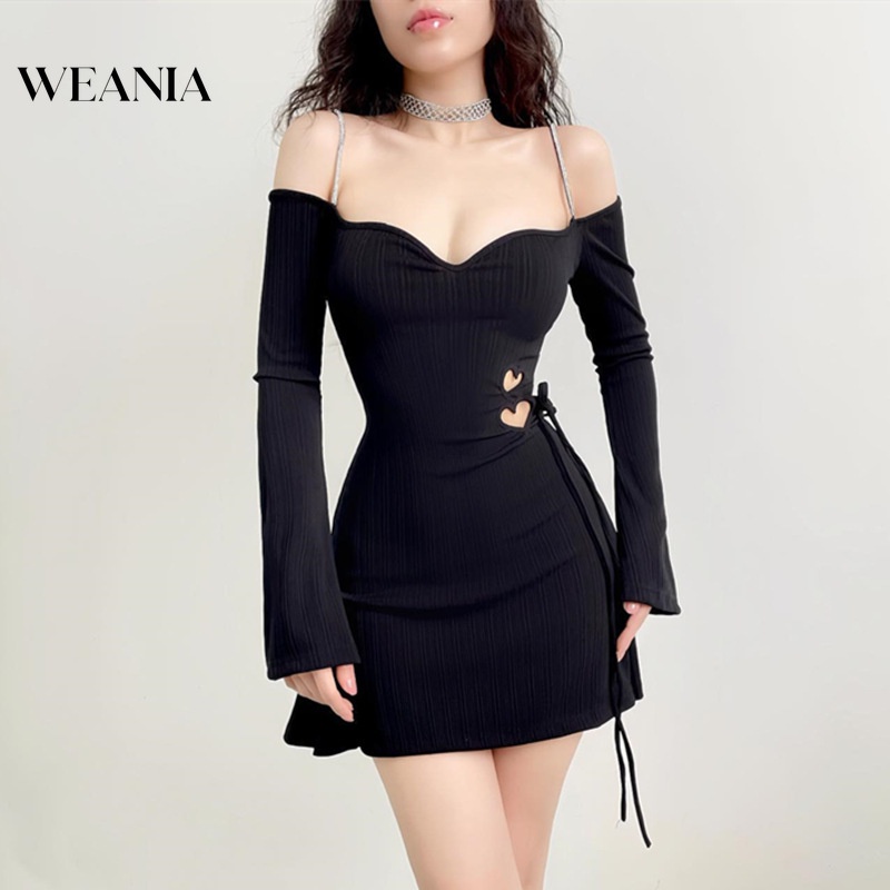 Đầm Nữ Tay Dài Hở Vai Gợi Cảm