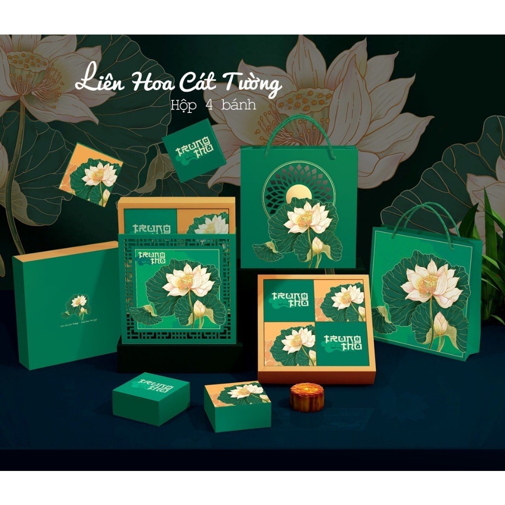 Hộp đựng bánh trung thu 4 bánh 150g - 200g