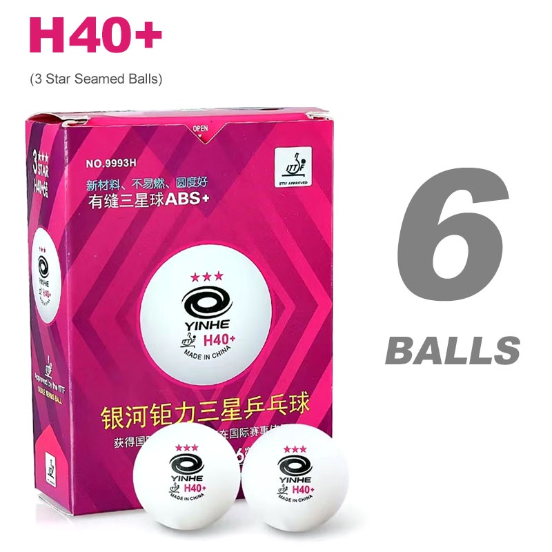 Bộ 6 Quả Bóng Bàn yinhe 3 star y40 + h40 + Chất Lượng Cao