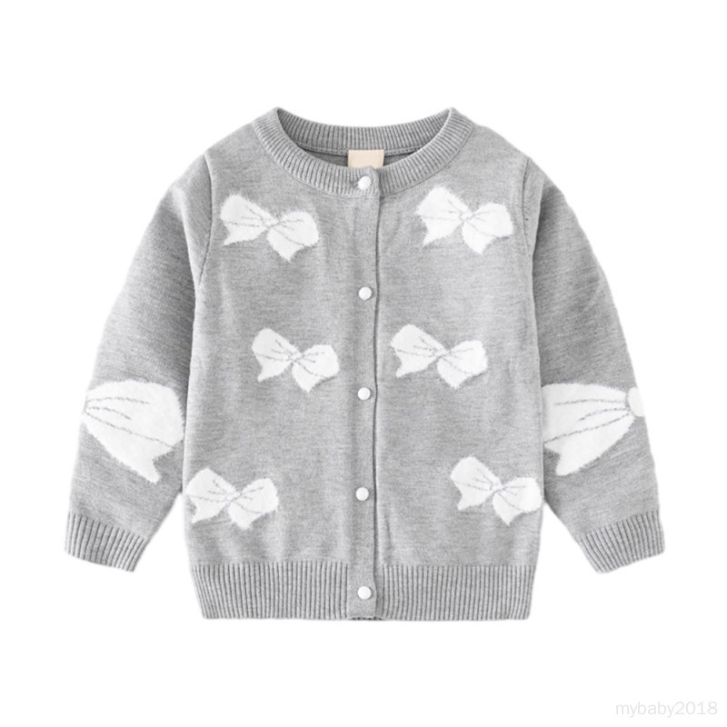 Áo Khoác cardigan Dệt Kim Tay Dài Bằng Vải cotton Thời Trang Mùa Thu Cho Bé Gái